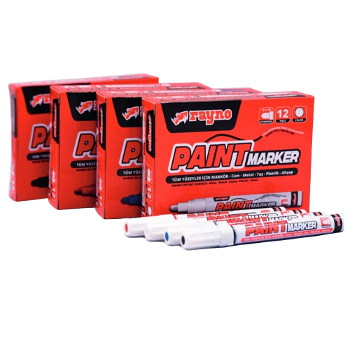 RAYNO PAINT MARKER BİLYALI KALEM BEYAZ  DERZ KALEM